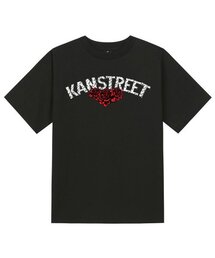KTB0169 レタリングローズブラッド半袖Tシャツ - ブラック