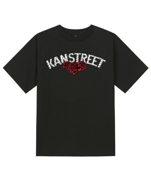 KAN6312(カン6312)の「KTB0169 レタリングローズブラッド半袖Tシャツ - ブラック(Tシャツ/カットソー・メンズ・その他・SMALL/MEDIUM/LARGE/X-LARGE)」の1枚目の写真