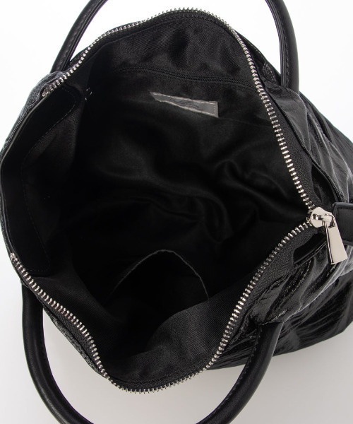 cache cache(カシュ カシュ)の「カシュカシュ cachechche / ソフトメタリック2wayミニトート(トートバッグ・レディース・ベージュ/ブロンズ/ブラック/シルバー・FREE)」の8枚目の写真