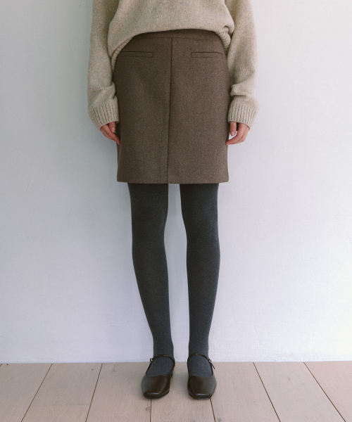 ウールリッチミニスカート - ブラウン（スカート）｜LAMINEZ（ラミネズ