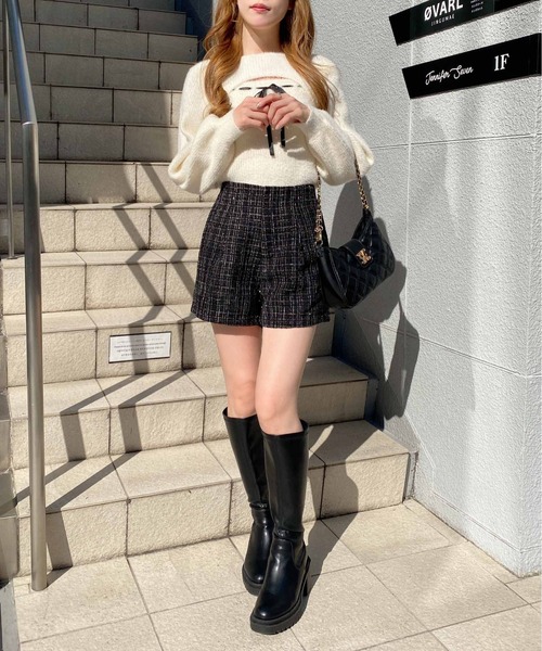 INGNI（イング）の「ツイードショートパンツ（その他パンツ・レディース・ホワイト系その他5/ブラック系その他2・FREE）」の4枚目の写真