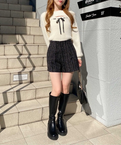 INGNI（イング）の「ツイードショートパンツ（その他パンツ・レディース・ホワイト系その他5/ブラック系その他2・FREE）」の3枚目の写真
