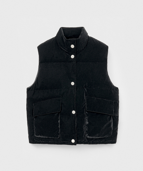 MONGDOL(モンドル)の「ダックダウンベルベットパディングベストブラックMDJP019BLACK(ダウンベスト・レディース・その他・F)」の6枚目の写真