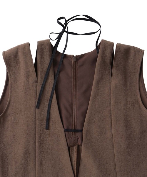 DRESSLAVE（ドレスレイブ）の「shoulder slit dress(ショルダースリットワンピース)（ワンピース・レディース・ブラック/ブラウン・38）」の11枚目の写真