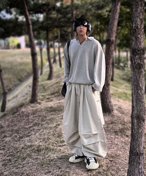 THE MILE（ザマイル）の「ML NYLON WIDE BALLON STRING PANT [BEIGE]（スウェットパンツ・メンズ・その他・LARGE/MEDIUM/SMALL）」の8枚目の写真