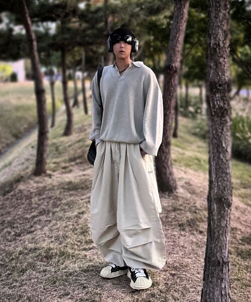 THE MILE（ザマイル）の「ML NYLON WIDE BALLON STRING PANT [BEIGE]（スウェットパンツ・メンズ・その他・LARGE/MEDIUM/SMALL）」の12枚目の写真