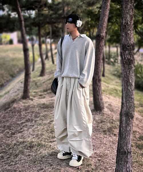 THE MILE（ザマイル）の「ML NYLON WIDE BALLON STRING PANT [BEIGE]（スウェットパンツ・メンズ・その他・LARGE/MEDIUM/SMALL）」の14枚目の写真