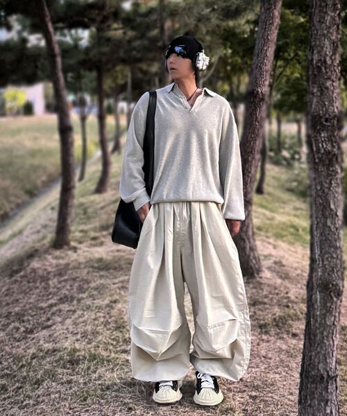 THE MILE（ザマイル）の「ML NYLON WIDE BALLON STRING PANT [BEIGE]（スウェットパンツ・メンズ・その他・LARGE/MEDIUM/SMALL）」の19枚目の写真