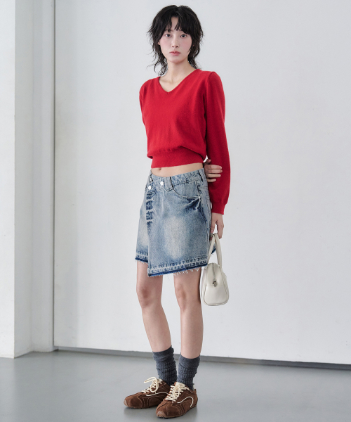 DECET WOMEN(デケット ウーマン)の「ラップスカート DCSK005Lブルー(スカート・レディース・その他・X-SMALL/SMALL/MEDIUM)」の2枚目の写真