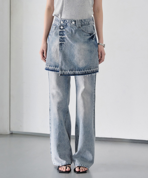 DECET WOMEN(デケット ウーマン)の「ラップスカート DCSK005Lブルー(スカート・レディース・その他・X-SMALL/SMALL/MEDIUM)」の3枚目の写真