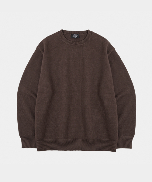 LETTERCOMO(レテルコモ)の「エッセンシャルデイリーラウンドニットブラウン(ニット/セーター・レディース・その他・MEDIUM/LARGE)」の1枚目の写真