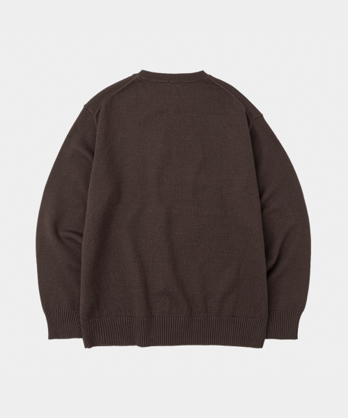 LETTERCOMO(レテルコモ)の「エッセンシャルデイリーラウンドニットブラウン(ニット/セーター・レディース・その他・MEDIUM/LARGE)」の2枚目の写真