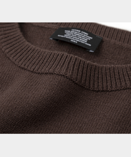 LETTERCOMO(レテルコモ)の「エッセンシャルデイリーラウンドニットブラウン(ニット/セーター・レディース・その他・MEDIUM/LARGE)」の3枚目の写真