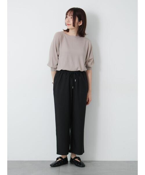 Te chichi TERRASSE(テチチテラス)の「【選べる着丈】ストレートイージーパンツ(その他パンツ・レディース・チャコールグレー/ブラック/イエロー/ベージュ/ブラウン・フリー(S)/フリー(M))」の6枚目の写真