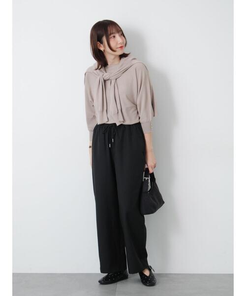 Te chichi TERRASSE(テチチテラス)の「【選べる着丈】ストレートイージーパンツ(その他パンツ・レディース・チャコールグレー/ブラック/イエロー/ベージュ/ブラウン・フリー(S)/フリー(M))」の10枚目の写真