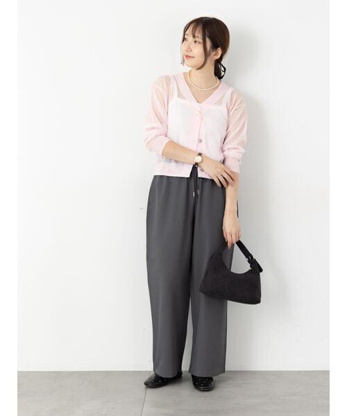 Te chichi TERRASSE(テチチテラス)の「【選べる着丈】ストレートイージーパンツ(その他パンツ・レディース・チャコールグレー/ブラック/イエロー/ベージュ/ブラウン・フリー(S)/フリー(M))」の16枚目の写真