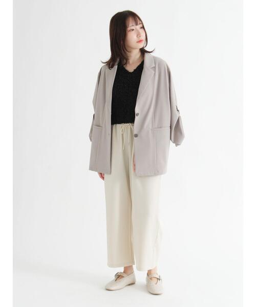 Te chichi TERRASSE(テチチテラス)の「【選べる着丈】ストレートイージーパンツ(その他パンツ・レディース・チャコールグレー/ブラック/イエロー/ベージュ/ブラウン・フリー(S)/フリー(M))」の20枚目の写真