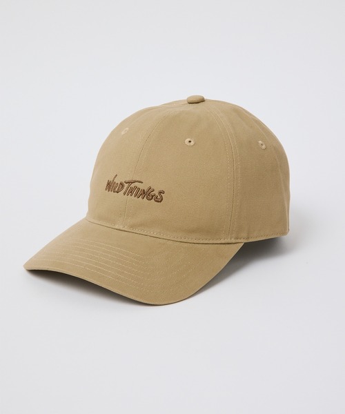 WILD THINGS（ワイルドシングス）の「【WILD THINGS】COTTON TWILL LOGO CAP / WT26059SL（キャップ・メンズ・ライトブルー/オリーブ/ブラック/ピンク/ベージュ・FREE）」の2枚目の写真