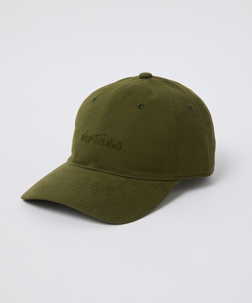 WILD THINGS（ワイルドシングス）の「【WILD THINGS】COTTON TWILL LOGO CAP / WT26059SL（キャップ・メンズ・ライトブルー/オリーブ/ブラック/ピンク/ベージュ・FREE）」の3枚目の写真