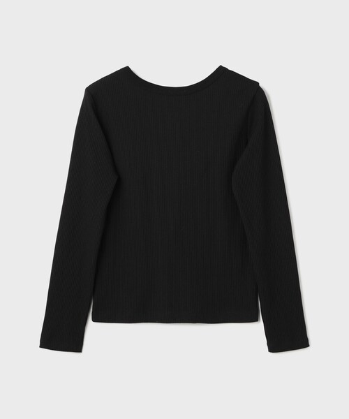 Diagram(ダイアグラム)の「ヘンリーネックカットトップ(Tシャツ/カットソー・レディース・ブラック/ブラウン/ホワイト・36)」の4枚目の写真