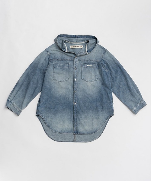 PRANK PROJECT(プランクプロジェクト)の「デニムフーディシャツ / Denim Hooded Shirt(シャツ/ブラウス・レディース・ブルー/ベージュ・FREE)」の20枚目の写真
