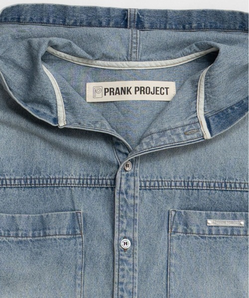 PRANK PROJECT(プランクプロジェクト)の「デニムフーディシャツ / Denim Hooded Shirt(シャツ/ブラウス・レディース・ブルー/ベージュ・FREE)」の22枚目の写真