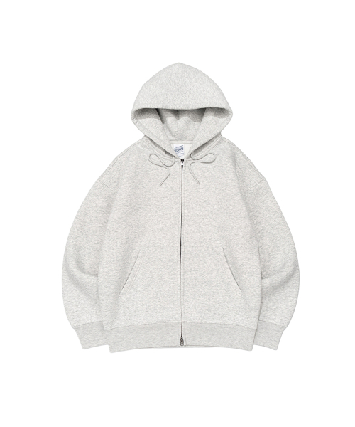 BECANVAS(ビキャンバス)の「BECANVAS FLEECE OVERFIT HOOD ZIP-UP (LIGHT MELANGE)(パーカー・レディース・ライトグレー・LARGE/X-LARGE/SMALL/MEDIUM)」の1枚目の写真