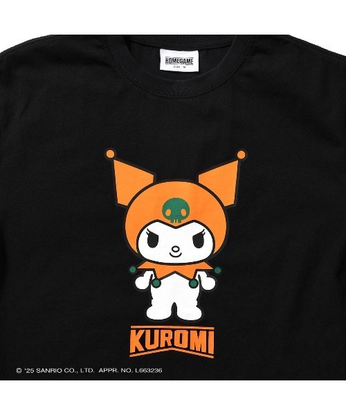 sanrio（サンリオ）の「サンリオキャラクターズ × ホームゲーム [HOMEGAME] - クロミ 半袖 Tシャツ [KUROMI HG COLOR TEE BLACK HG2501105]（Tシャツ/カットソー・レディース・ブラック・LARGE/MEDIUM/SMALL/X-LARGE）」の3枚目の写真