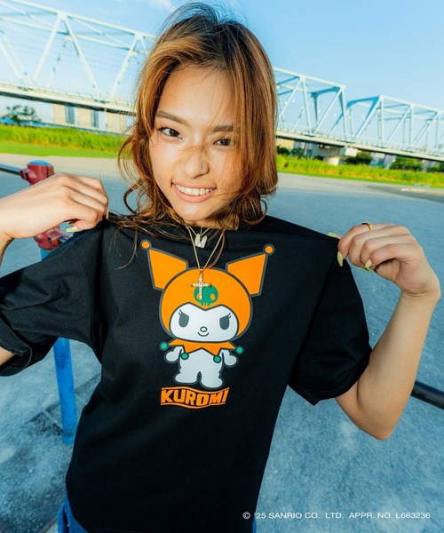 sanrio（サンリオ）の「サンリオキャラクターズ × ホームゲーム [HOMEGAME] - クロミ 半袖 Tシャツ [KUROMI HG COLOR TEE BLACK HG2501105]（Tシャツ/カットソー・レディース・ブラック・LARGE/MEDIUM/SMALL/X-LARGE）」の6枚目の写真