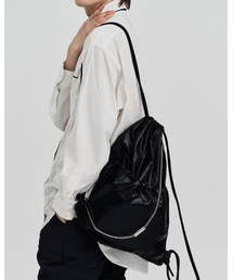 HAWHA（ハワ）の「Hawaii x Monoflux High Glossy Chain Gym Sack Black（バックパック/リュック）」