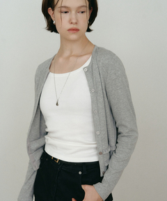 GRANCY】Damage Boucle Knit Cardigan / ダメージデザインブークレ
