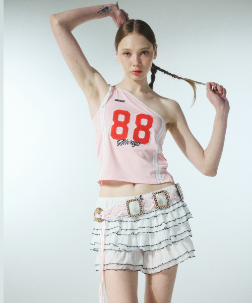 OOH-AHH(ウーアー)の「88メッシュトップ(ピンク)(Tシャツ/カットソー・レディース・その他・FREE)」の2枚目の写真
