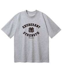 エンブレムオーバーサイズ半袖Tシャツ[メラングレー]