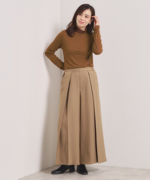 ITS'DEMO（イッツデモ）の「【調温機能付き／洗濯機OK】ハイネックインナー（Tシャツ/カットソー・レディース・ブラック/オフホワイト/ダークブラウン・00）」の10枚目の写真