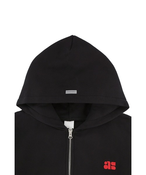 ALEXIA STAM（アリシアスタン）の「Wellness Contrast Logo Zip Up Hoodie /ウェルネス ジップアップパーカー（パーカー・レディース・グレー/ブラック・FREE）」の14枚目の写真