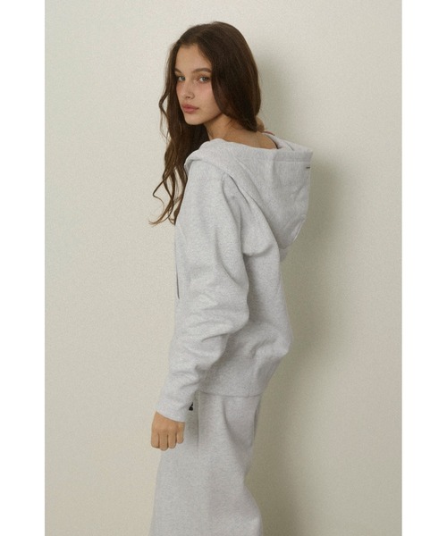 ALEXIA STAM（アリシアスタン）の「Wellness Contrast Logo Zip Up Hoodie /ウェルネス ジップアップパーカー（パーカー・レディース・グレー/ブラック・FREE）」の8枚目の写真