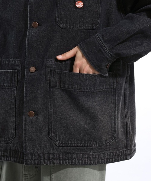 RED KAP（レッドキャップ）の「【RED KAP(レッドキャップ)】別注デニムカバーオール[セットアップ可]（カバーオール・メンズ・ブラック/ブルー・MEDIUM/LARGE）」の6枚目の写真