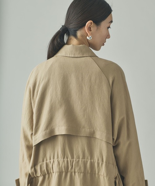 Curensology（カレンソロジー）の「【2/20配信 高山都さんインスタライブ紹介アイテム】Curensology(カレンソロジー)/リネンウールステンカラーコート（ステンカラーコート・レディース・ベージュ/ブラック・FREE）」の11枚目の写真