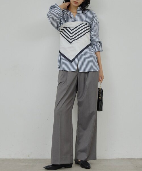 GALLARDAGALANTE（ガリャルダガランテ）の「【MANAKAコラボ】スカーフセットシャツ（シャツ/ブラウス・レディース・ブルー/サックスブルー・FREE）」の14枚目の写真