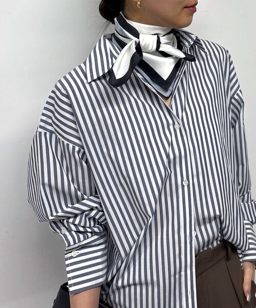 GALLARDAGALANTE（ガリャルダガランテ）の「【MANAKAコラボ】スカーフセットシャツ（シャツ/ブラウス・レディース・ブルー/サックスブルー・FREE）」の19枚目の写真