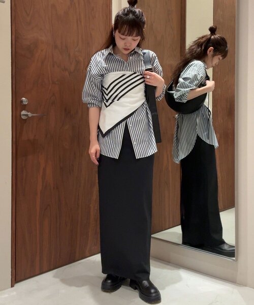 GALLARDAGALANTE（ガリャルダガランテ）の「【MANAKAコラボ】スカーフセットシャツ（シャツ/ブラウス・レディース・ブルー/サックスブルー・FREE）」の4枚目の写真