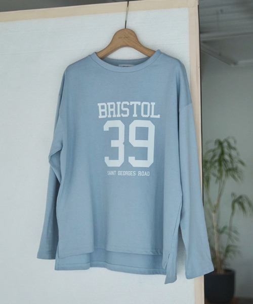 Doux archives（ドゥアルシーヴ）の「ナンバリングロンＴｅｅ（Tシャツ/カットソー・レディース・オフホワイト/サックスブルー/グレイッシュベージュ・FREE）」の3枚目の写真