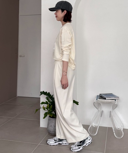 Doux archives（ドゥアルシーヴ）の「ナンバリングロンＴｅｅ（Tシャツ/カットソー・レディース・オフホワイト/サックスブルー/グレイッシュベージュ・FREE）」の6枚目の写真