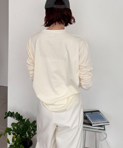 Doux archives（ドゥアルシーヴ）の「ナンバリングロンＴｅｅ（Tシャツ/カットソー・レディース・オフホワイト/サックスブルー/グレイッシュベージュ・FREE）」の11枚目の写真