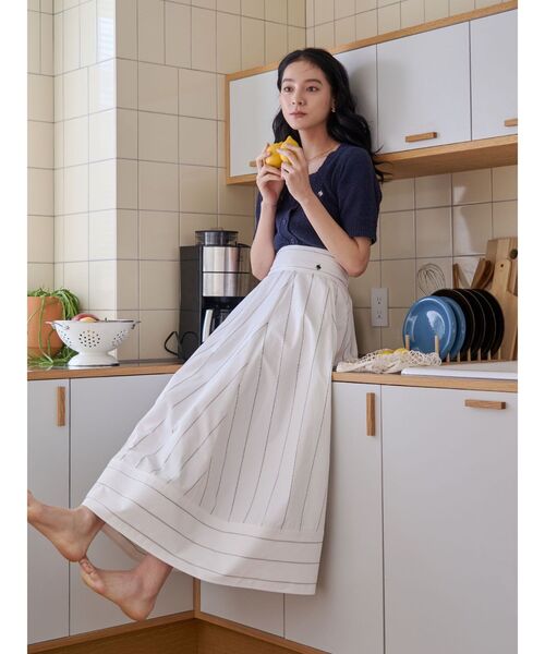 LAGUNAMOON（ラグナムーン）の「【POLO BCSコラボ】ボリュームマキシサーキュラースカート（スカート・レディース・ネイビー/ブルー/ホワイト・MEDIUM/SMALL）」の13枚目の写真