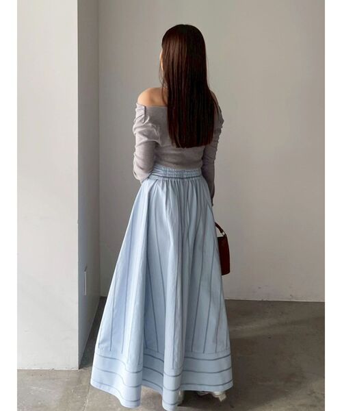 LAGUNAMOON（ラグナムーン）の「【POLO BCSコラボ】ボリュームマキシサーキュラースカート（スカート・レディース・ネイビー/ブルー/ホワイト・MEDIUM/SMALL）」の18枚目の写真