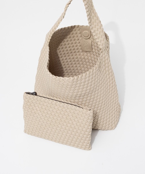 NAGHEDI（ナゲディ）の「NAGHEDI Nomad Medium Hobo ナケディ メッシュ ノマド ミディアム ホーボートートバッグ（トートバッグ・レディース・ベージュ/ブラック/クリーム・FREE）」の18枚目の写真