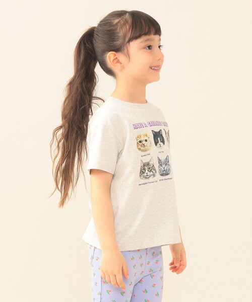 BEAMS mini(ビームスミニ)の「いぬ ねこ Tシャツ 2026SS(90~140cm)(Tシャツ/カットソー・キッズ・ネイビー/ナチュラル・140/130/120/110/100/90)」の4枚目の写真