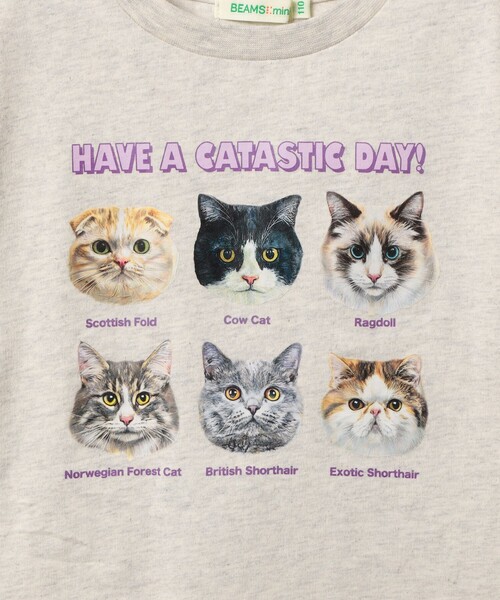 BEAMS mini(ビームスミニ)の「いぬ ねこ Tシャツ 2026SS(90~140cm)(Tシャツ/カットソー・キッズ・ネイビー/ナチュラル・140/130/120/110/100/90)」の12枚目の写真