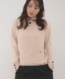 MUHET | layered like hoodie knit / レイヤード風ニットフーディ(ニット/セーター)